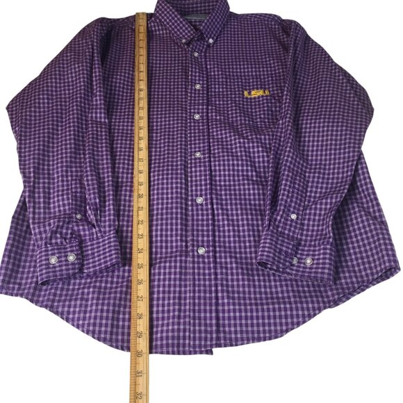 Louisiana State Tigers Shirt Mens Large Purple NCAA College LSU Button Down - Picture 9 of 14